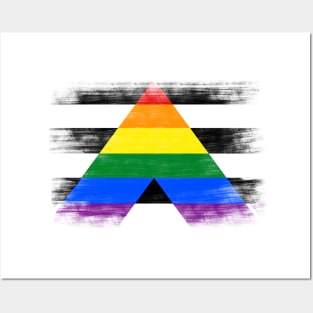 Straight Ally flag Posters and Art